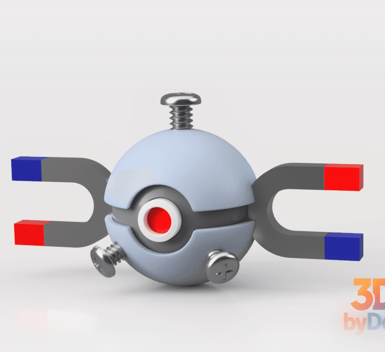 Magnemite Pokeball 3d model
