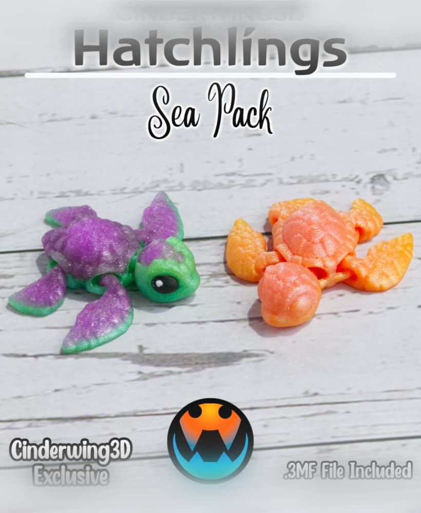 Sea Turtle - Cinder Hatchling 3d model