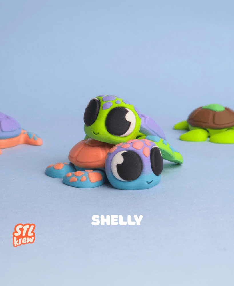 Cute Articulated Sea Turtle - Shelly 3d model