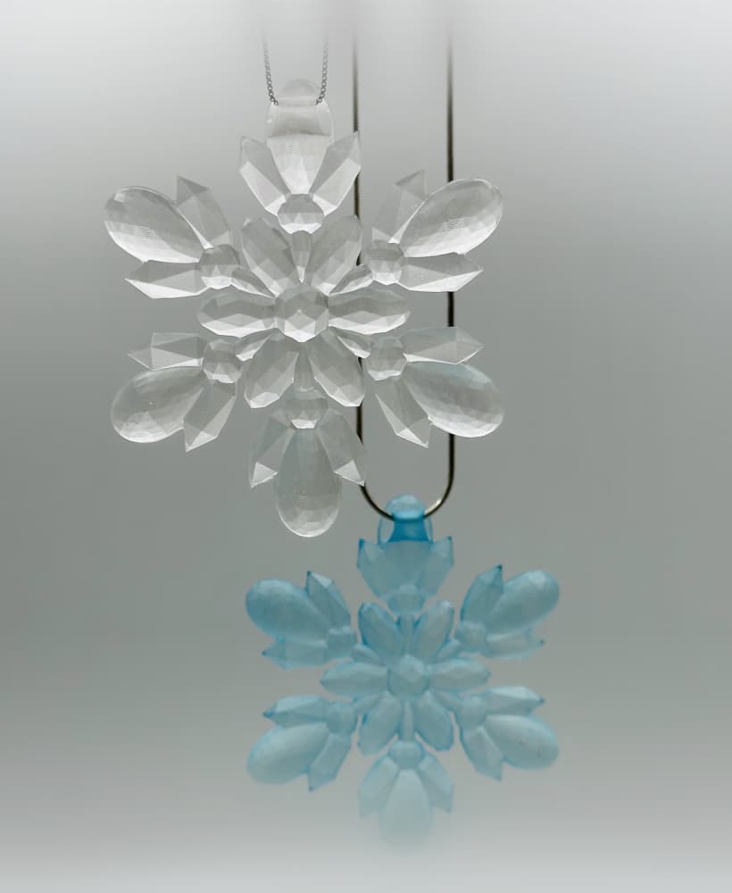 Crystal Snowflake Pendant / Ornament - Support Free 3d model