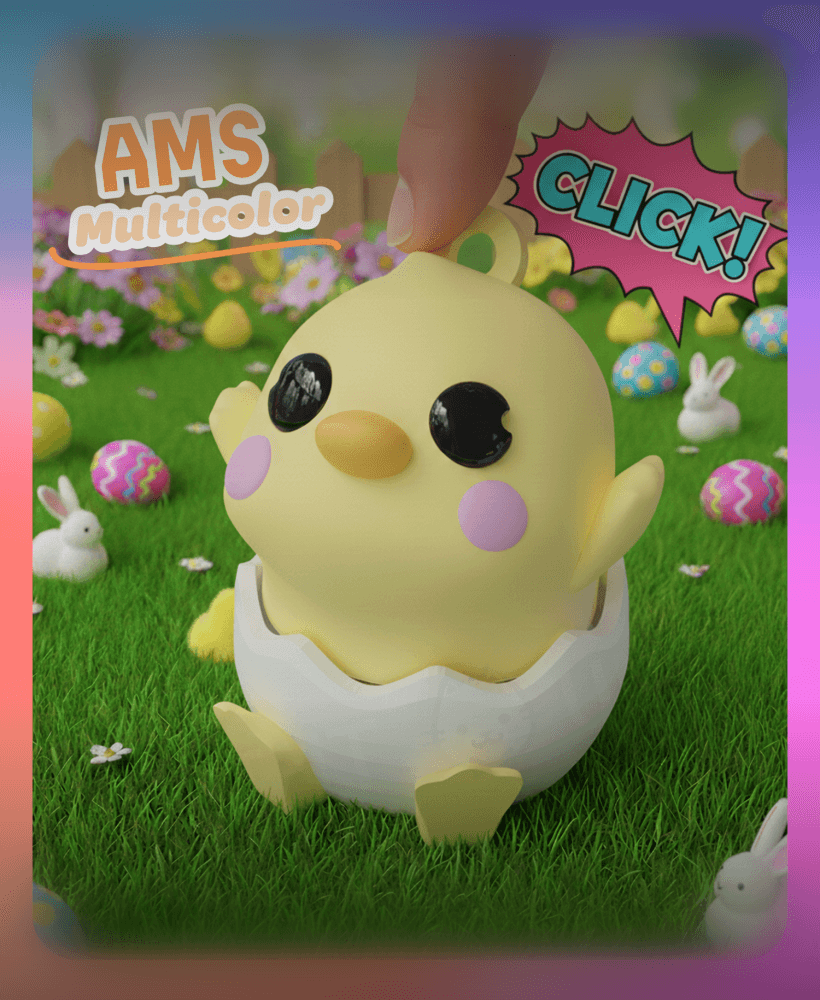 Little Chick Easter Clicker (Multicolor) 3d model