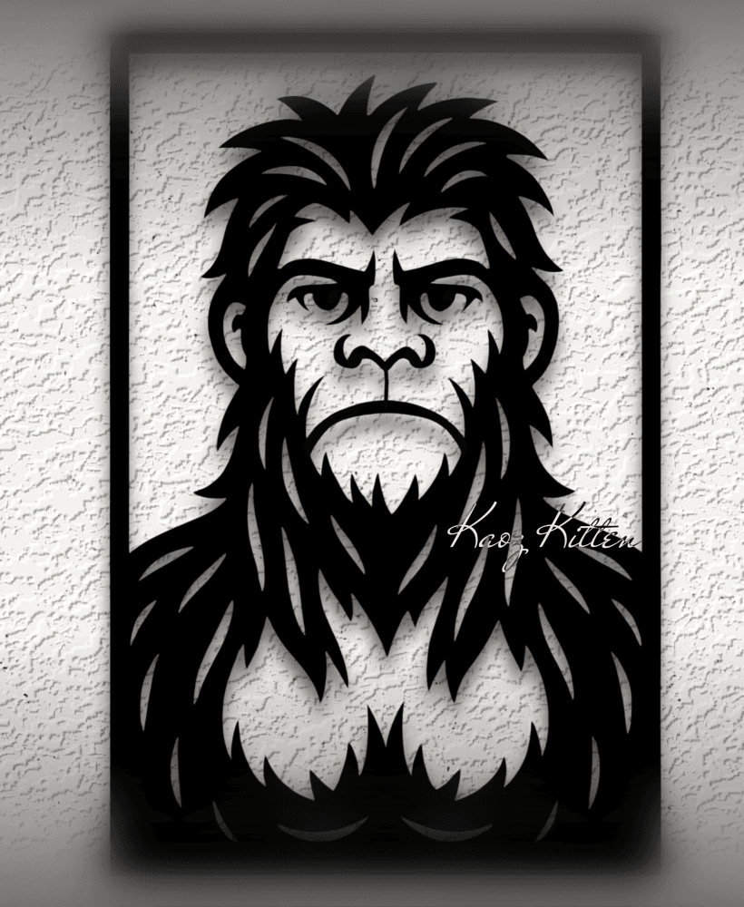 teen brother bigfoot wall art sasquatch home decor 3d model