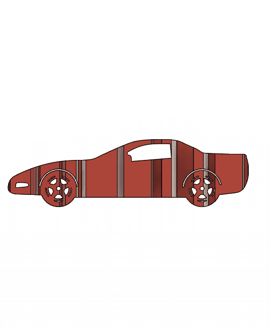 Corvette 2004 3D Car Flip Art Desk Display 3d model