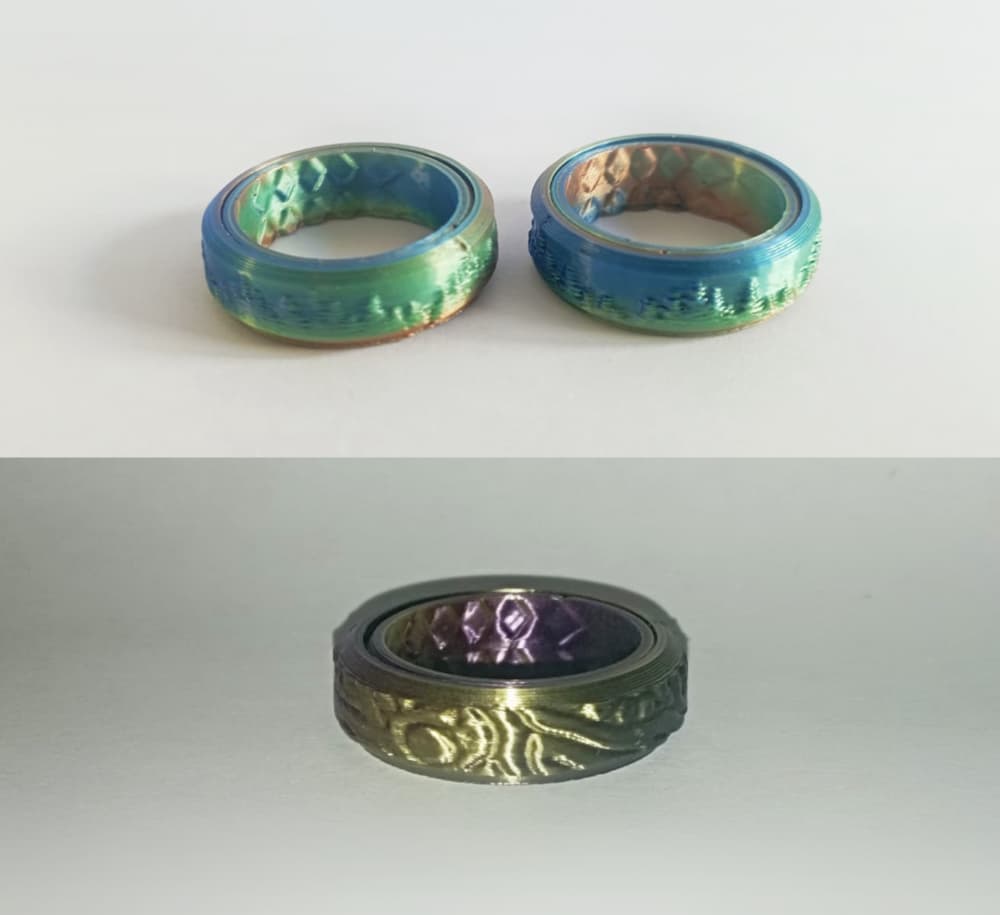 Fidget Ring Ferrofluid & Forest! 3d model