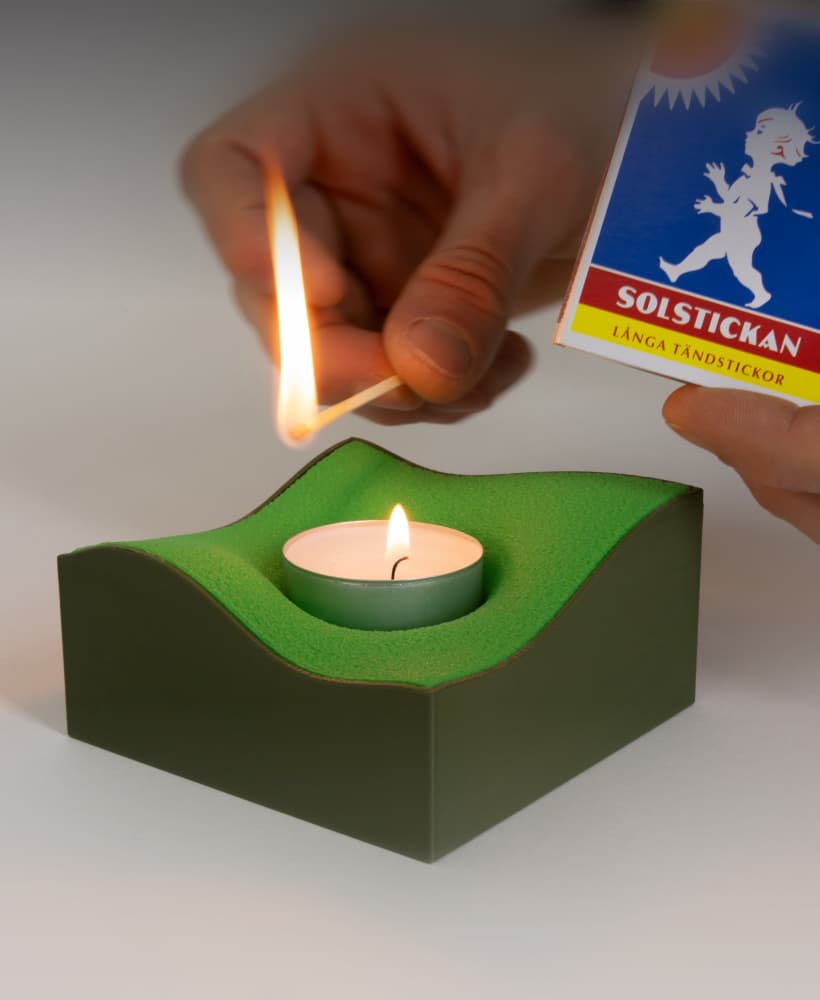 Candlelight Valley (Simple) // Miniature Landscape Tealight Candle Holder 3d model