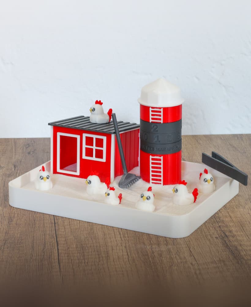 The Chicken Zen Garden With Perpetual Calendar 3d model
