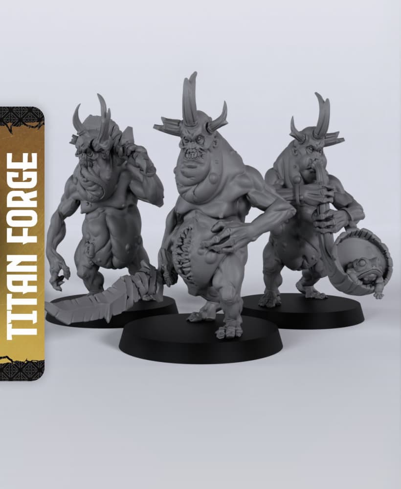 Filth Demons - With Free Dragon - 5e DnD Inspired for RPG and Wargamers 3d model