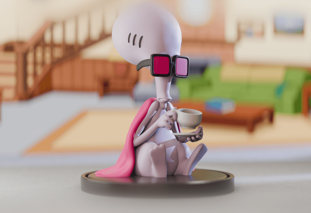American Dad Roger the Alien Collectible Figurine 3d model