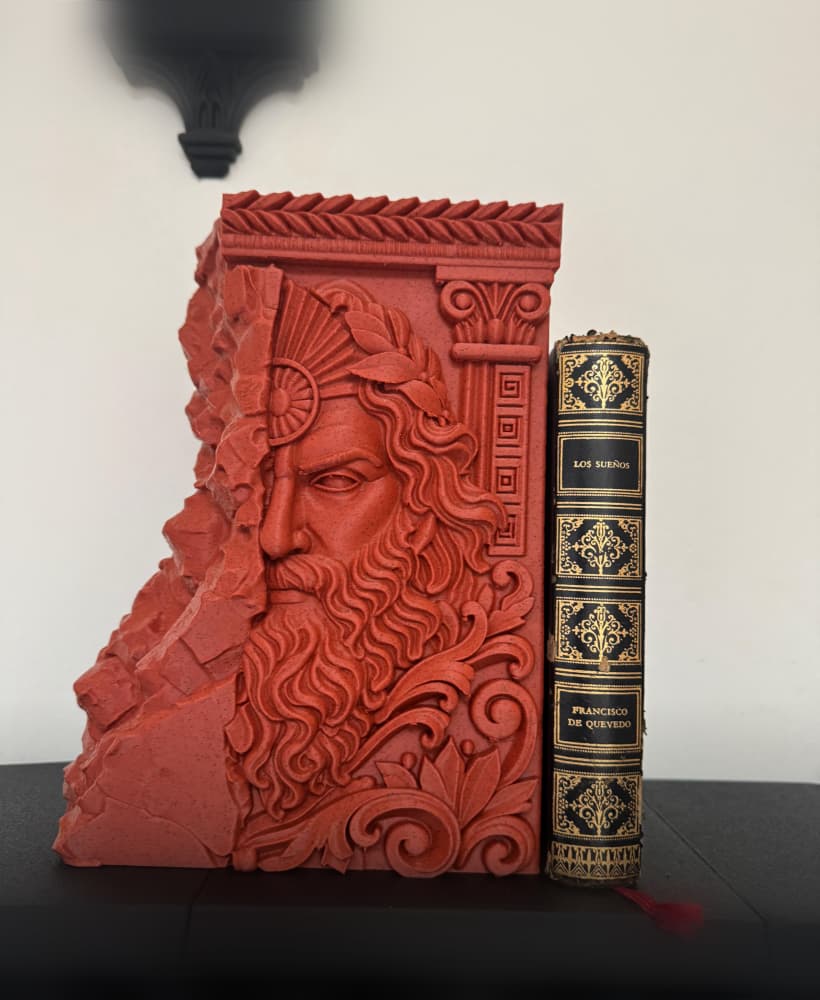 God of Ruins Bookend and Wall Plaque Dark Academia Decor 3d model