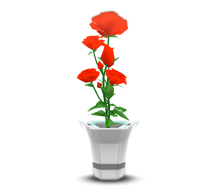 Potted Roses 3d model