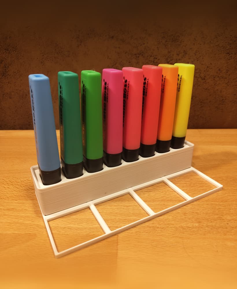 Stabilo highlighter holder 8pc. 1x4x4 3d model