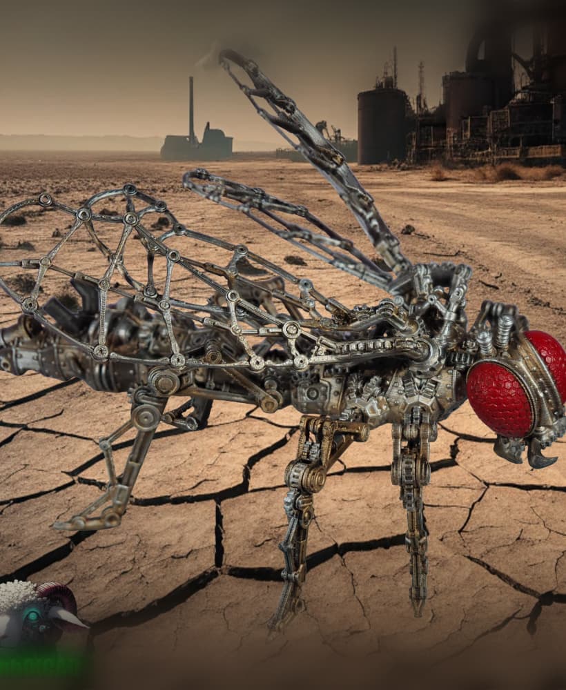 Steampunk Wasp, Articulated 3d model