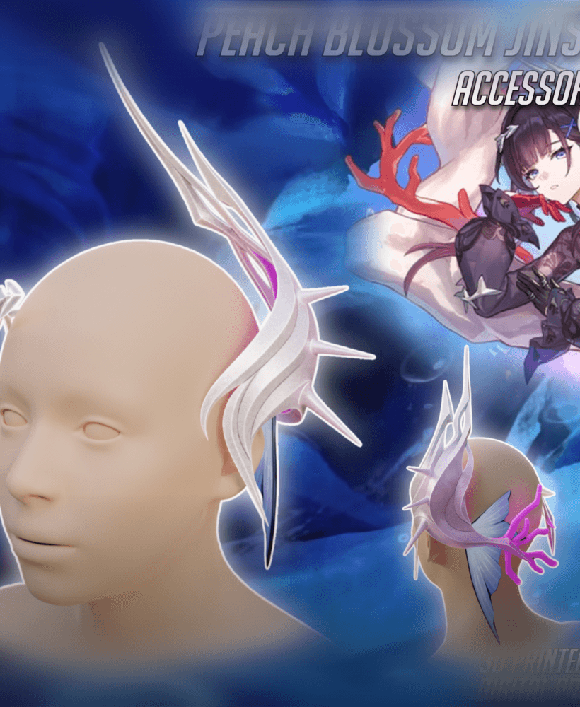Hysilens Cosplay Hair Piece Honkai: Star Rail 3d model
