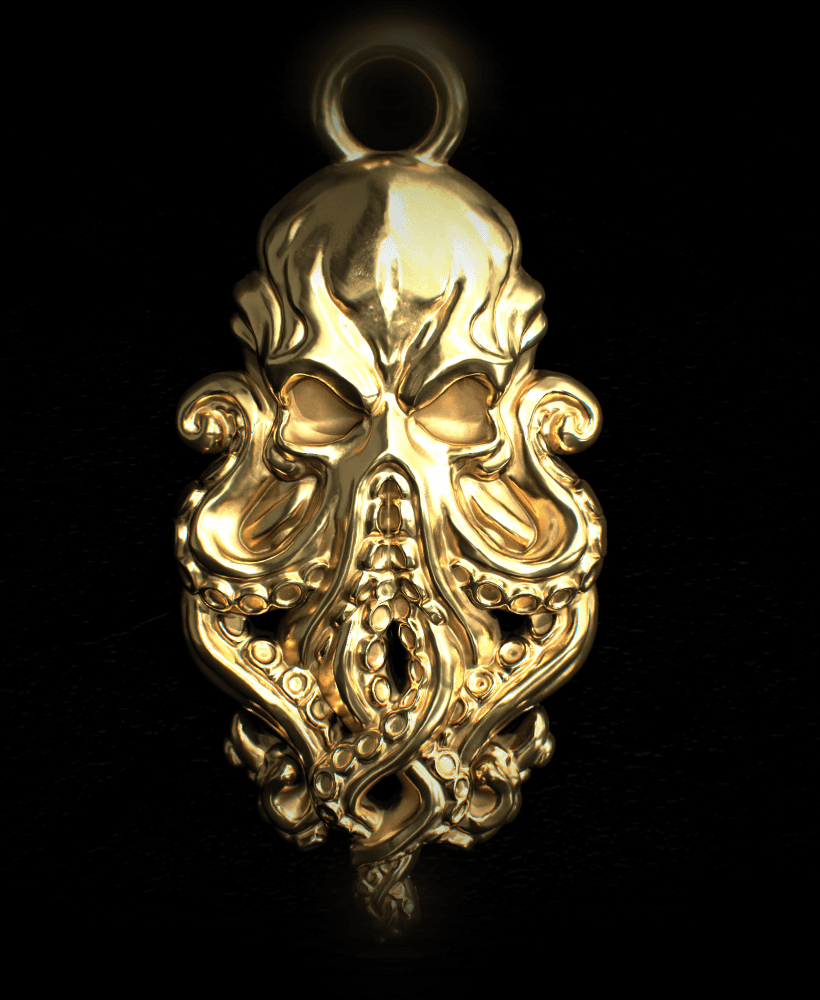 Cthulhu Pendant - Jewelry - Print on Demand 3d model