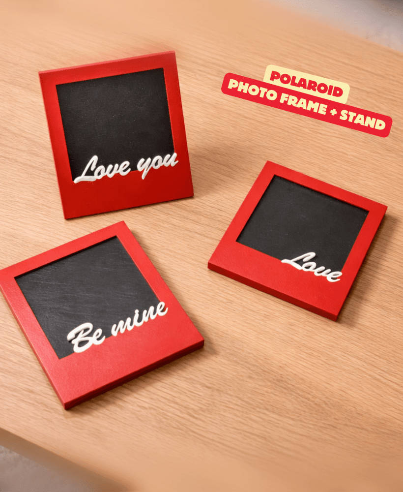 POLAROID PHOTO FRAME / PHOTO STAND / VALENTINES GIFT / MODERN HOMEDECOR / DECORATIONS 3d model