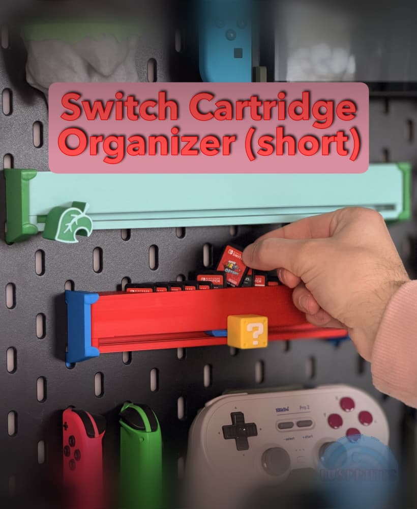 Nintendo Switch Cartridge Slider - Short (12 slots) 3d model