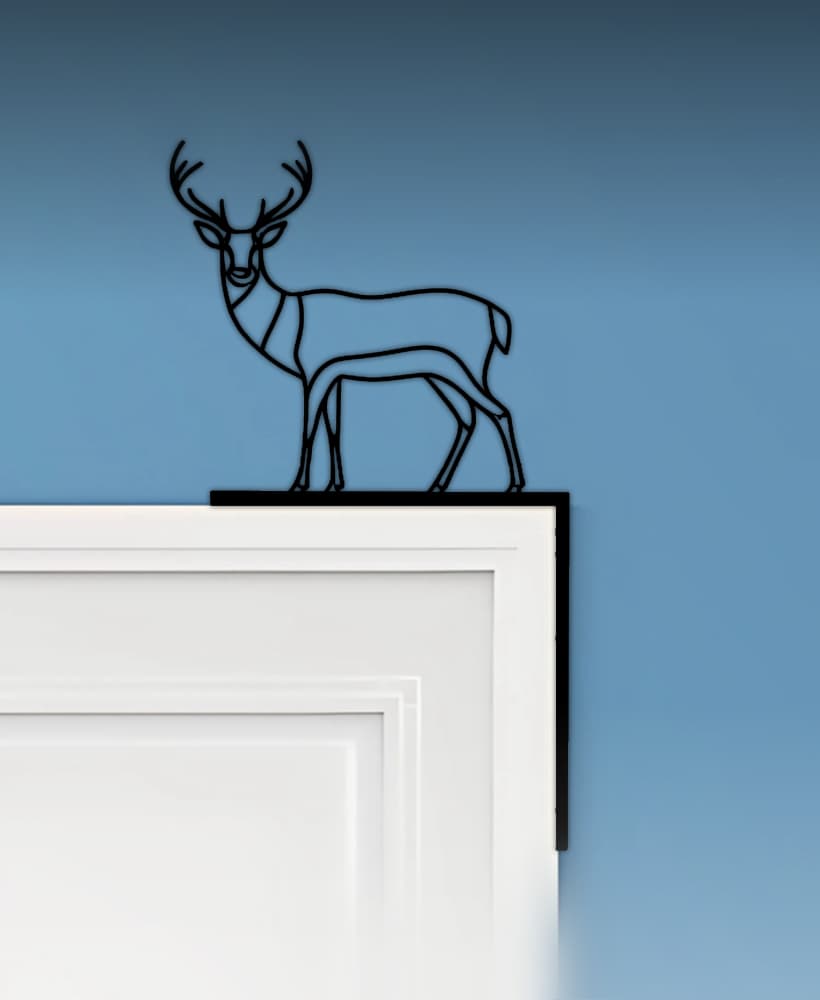 Deer Door Corner Decor 3d model