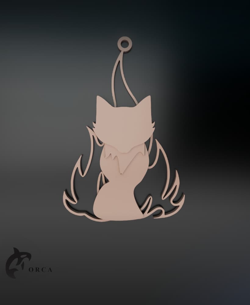 FoxKeychain 3d model
