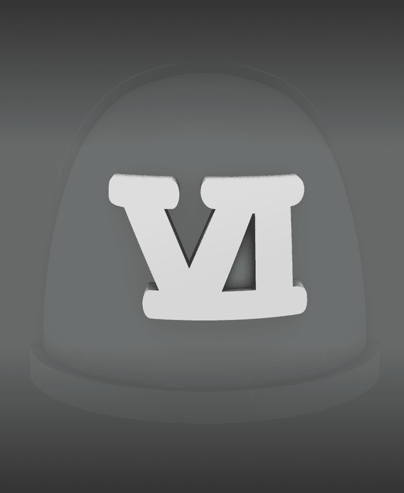 Space Knights V10K Standard Roman Numeral 06 Shoulder Symbols 3d model