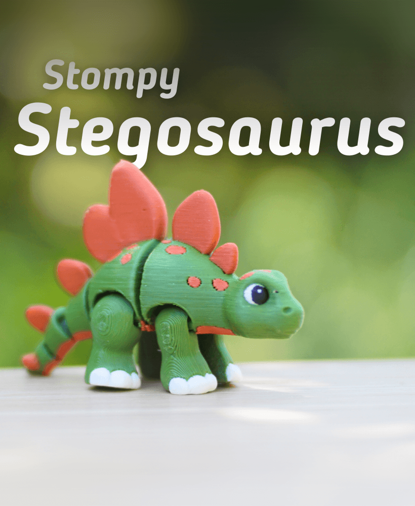 Stompy Stegosaurus - Articulated fidget Stegosaurus - Ludo Dinosaur 3d model