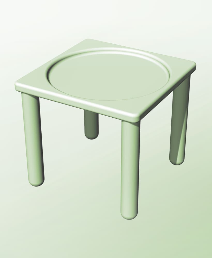 SS128-130Q Stand or Base for Infinite Containers 128 Series 3d model