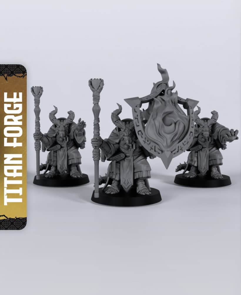 Dragonborn Male Sorcerer - With Free Dragon - 5e DnD Inspired for RPG and Wargamers 3d model