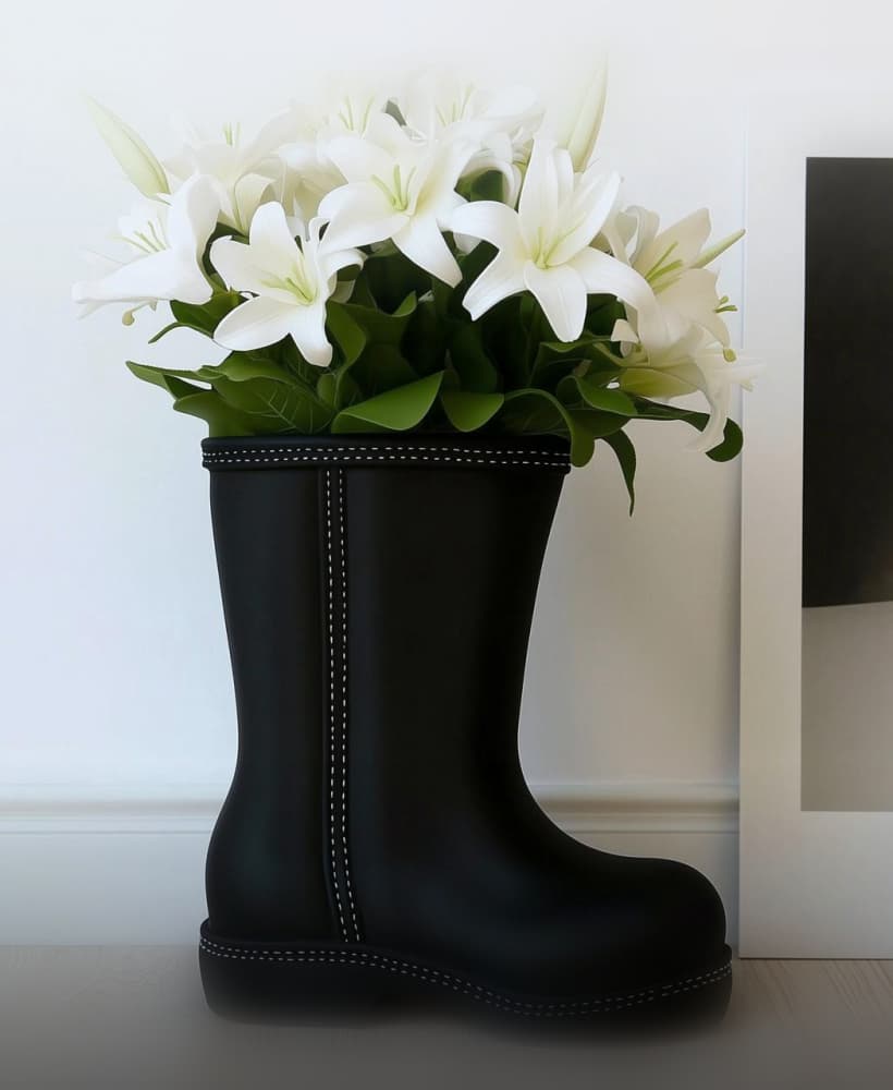 Boot Vase – 3D Printed Rain Boot Flower Vase for Unique Home Decor 3d model