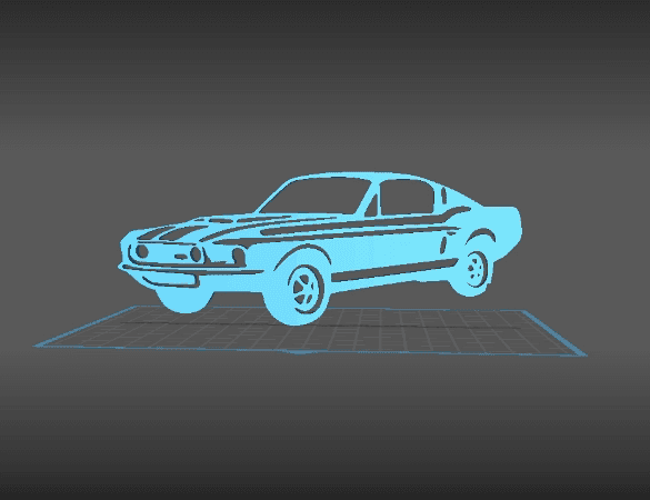 Ford - Mustang Wall Art 3d model