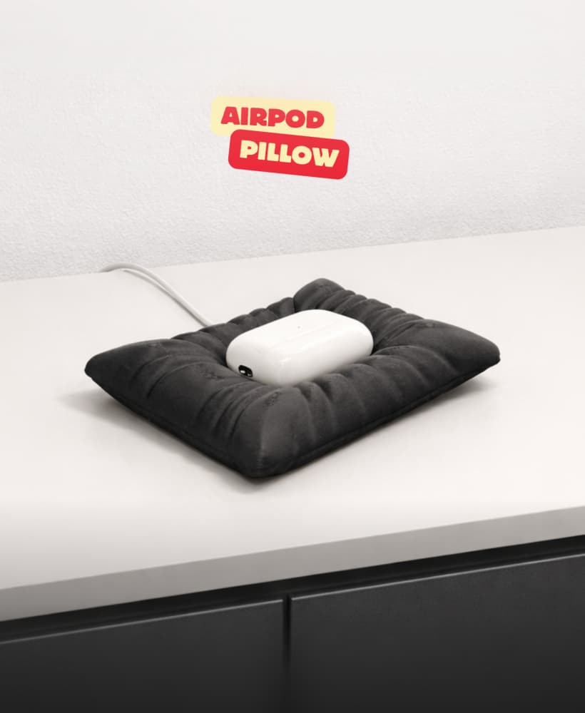 AIRPOD PILLOW / APPLE AIRPOD CHARGING PILLOW / AIRPOD STORAGE / MAGSAFE PILLOW 3d model