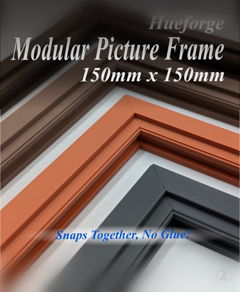 150 x 150mm Modular Picture Frame for Hueforge - SLOPED STEP 3d model