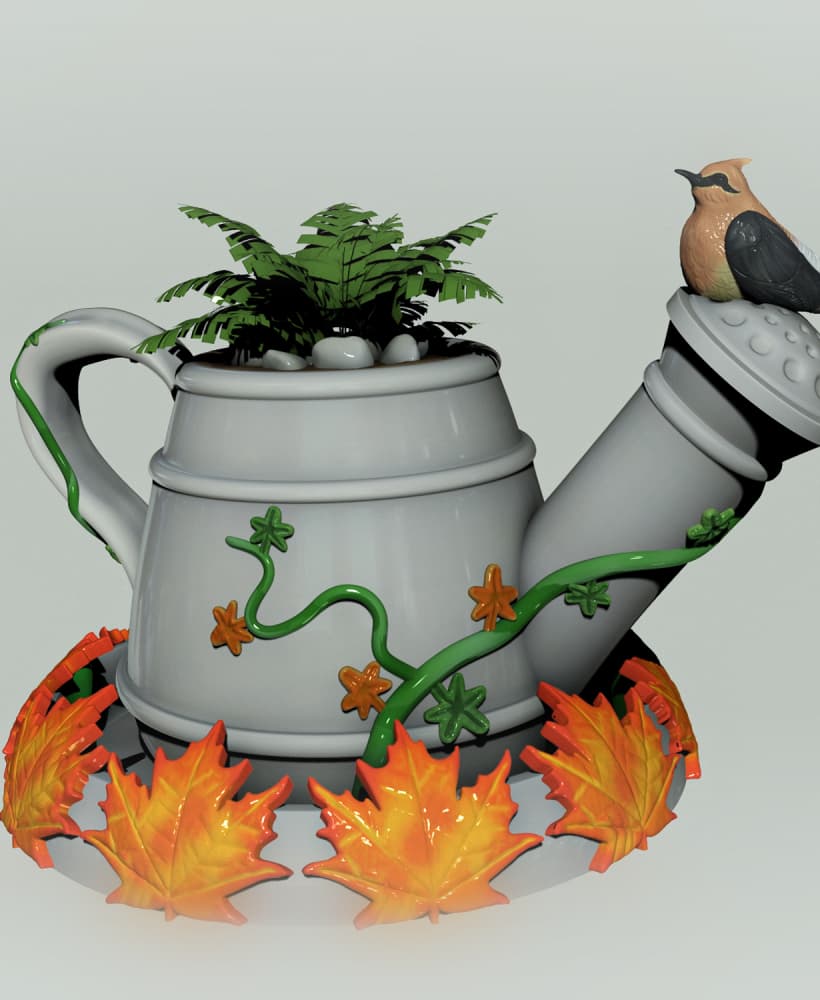 Shower Succulent Planter 3d model