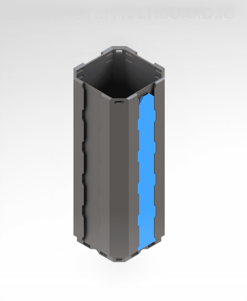 2.5 LU Bin Fit - OI Cover Locked Lite Rail - (4.5 MU Rail) 3d model