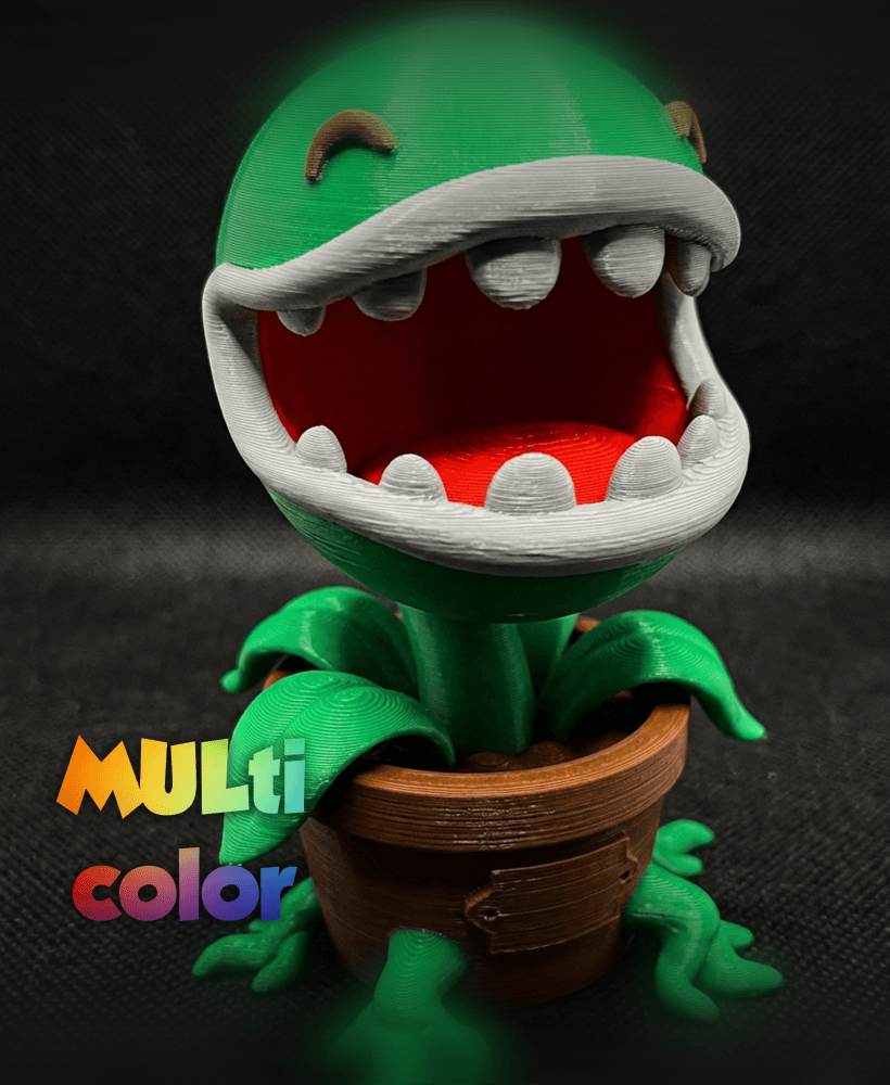 Carnivorous Plant Pot Multi-Color 3MF | Gaming Figurine | Bambu Ready 3d model