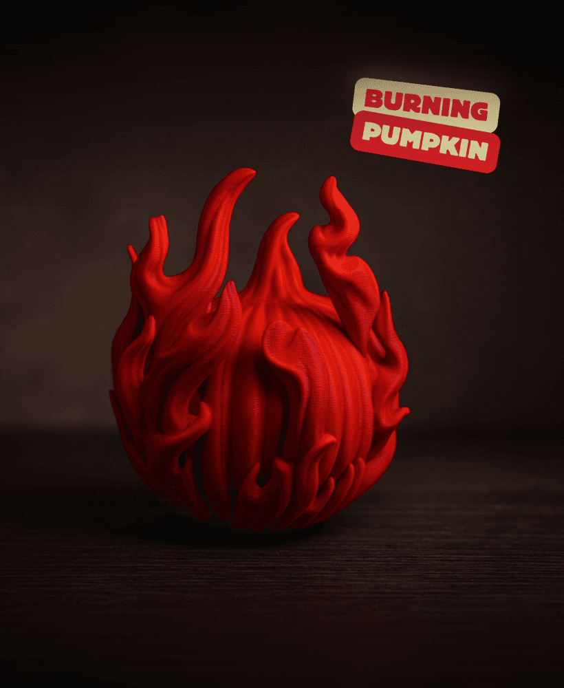 BURNING PUMPKIN / AUTUMN DECOR / HALLOWEEN DECOR / HOMEDECOR 3d model