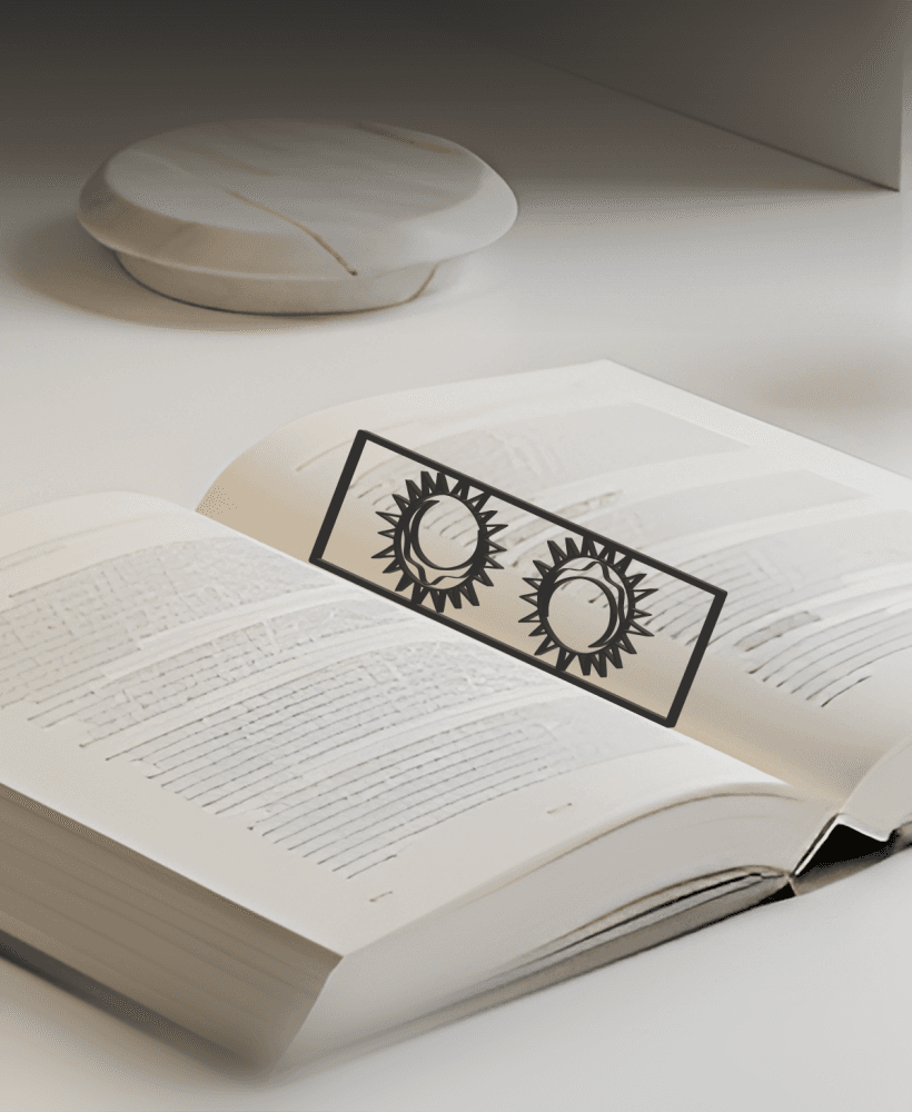 Sun Bookmark, Creativity Bookmark, Gift Idea 3d model