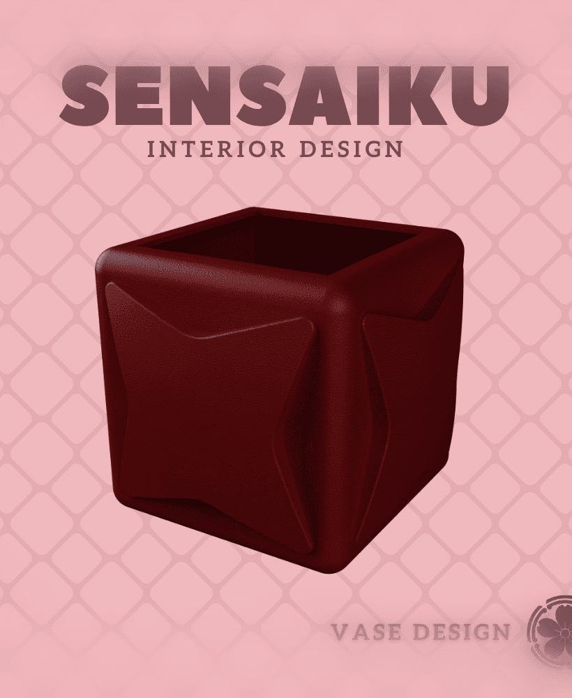 58. Cube 58 - Star Rounded Cube Custom Vase Design - Ikebana Home Decoration 3d model