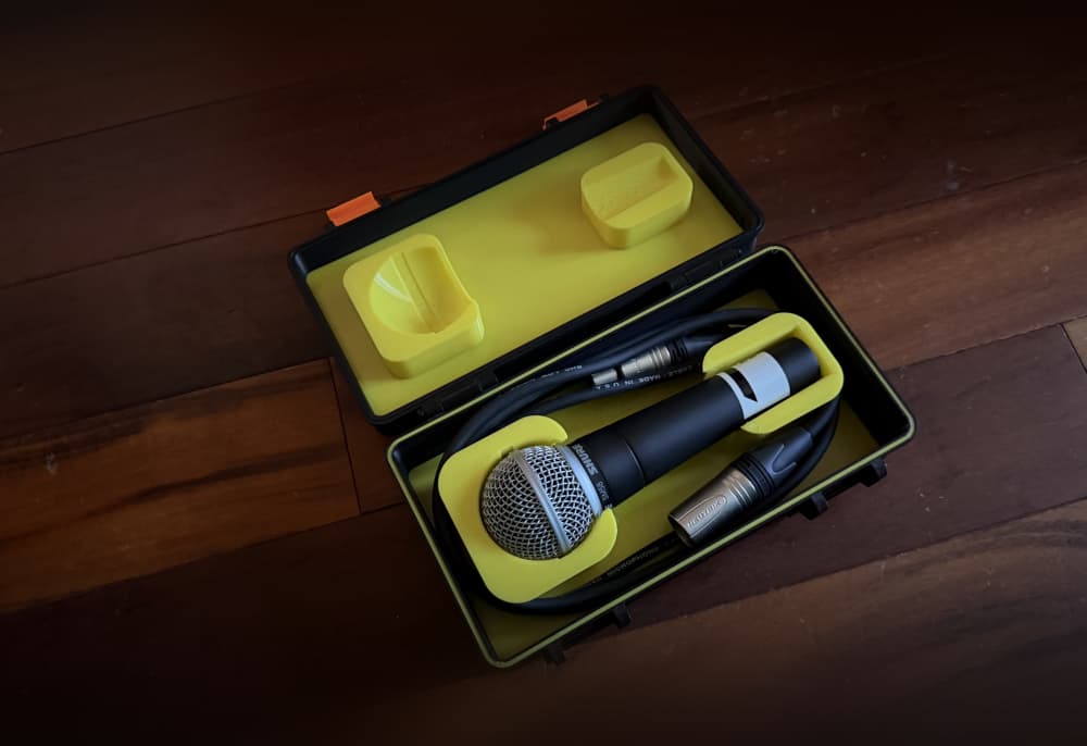 Rugged Box - Sure SM58 and Cable 3d model