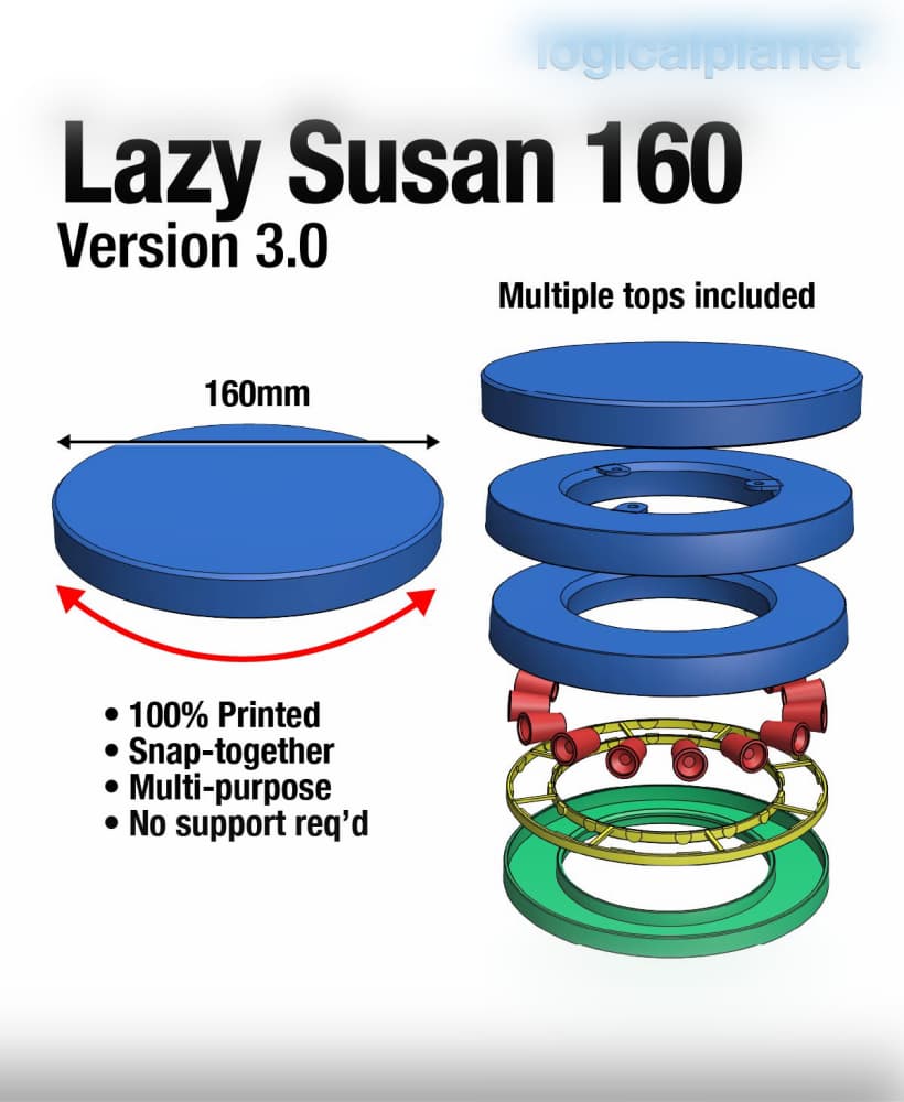 Lazy Susan 160 v3.0 3d model