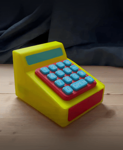 Kiddy Cash- The fully 3d-printed cash register set 3d model