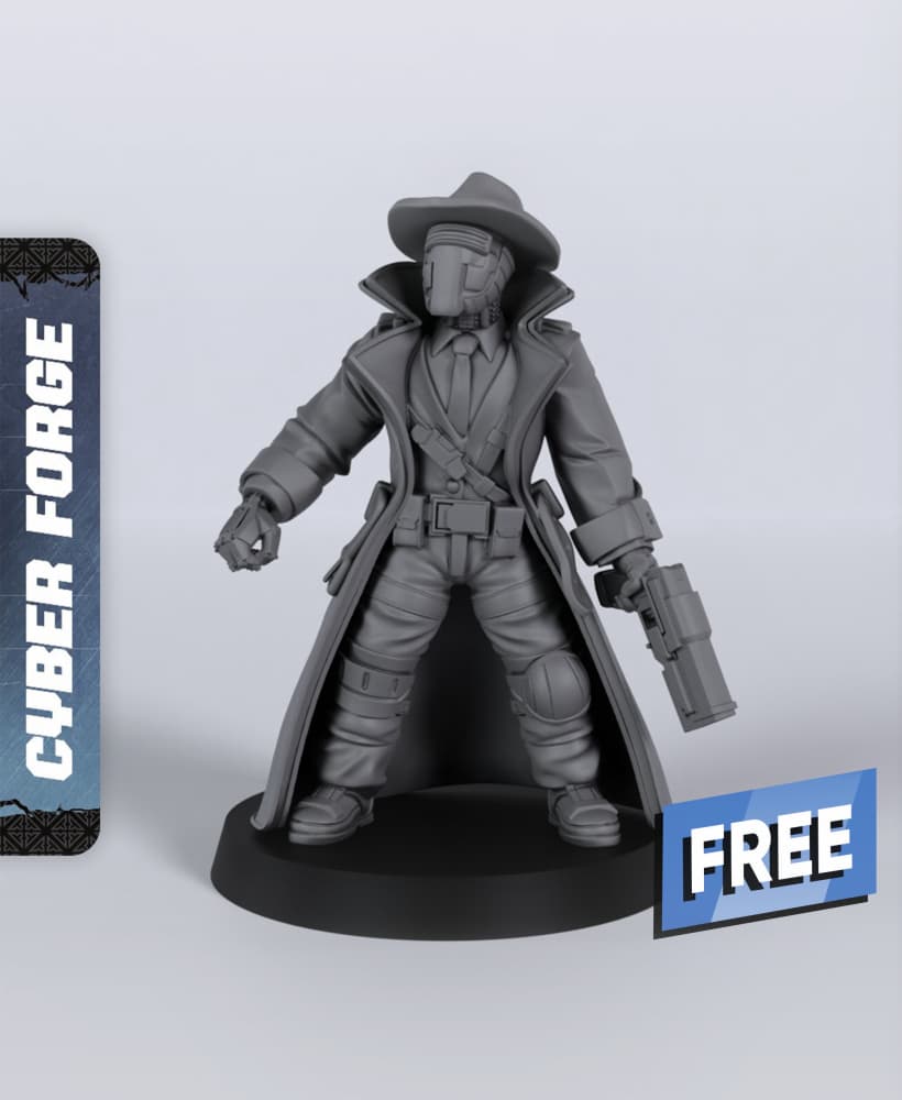 Cage Bogart - With Free Dragon - 5e DnD Inspired for RPG and Wargamers 3d model
