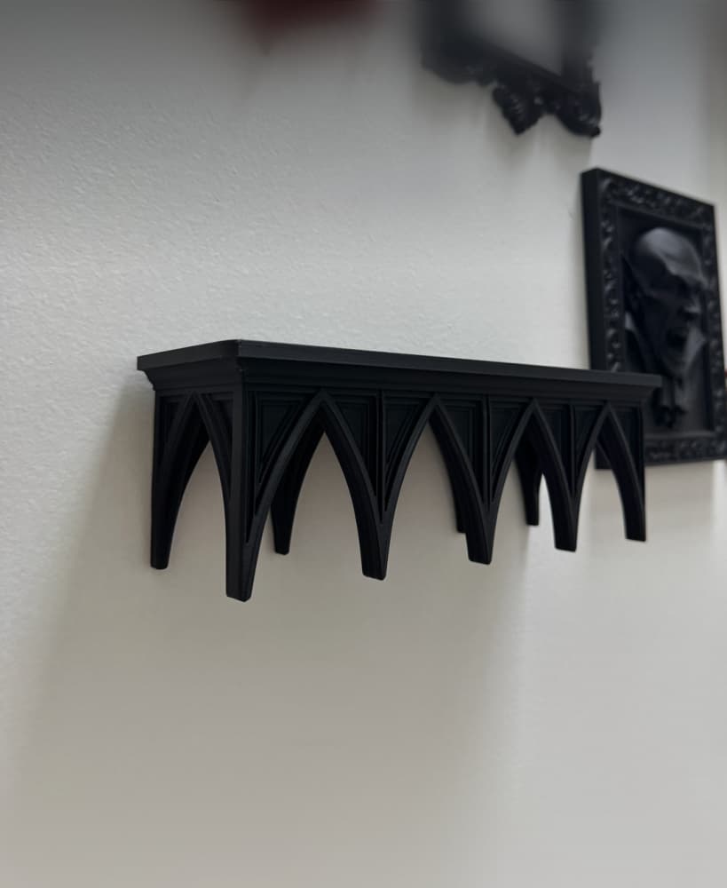 Vintage wall shelf gothic home decor 3d model