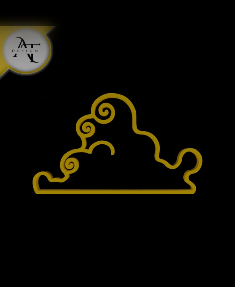 Simple Cloud Symbol - 2D Art 3d model