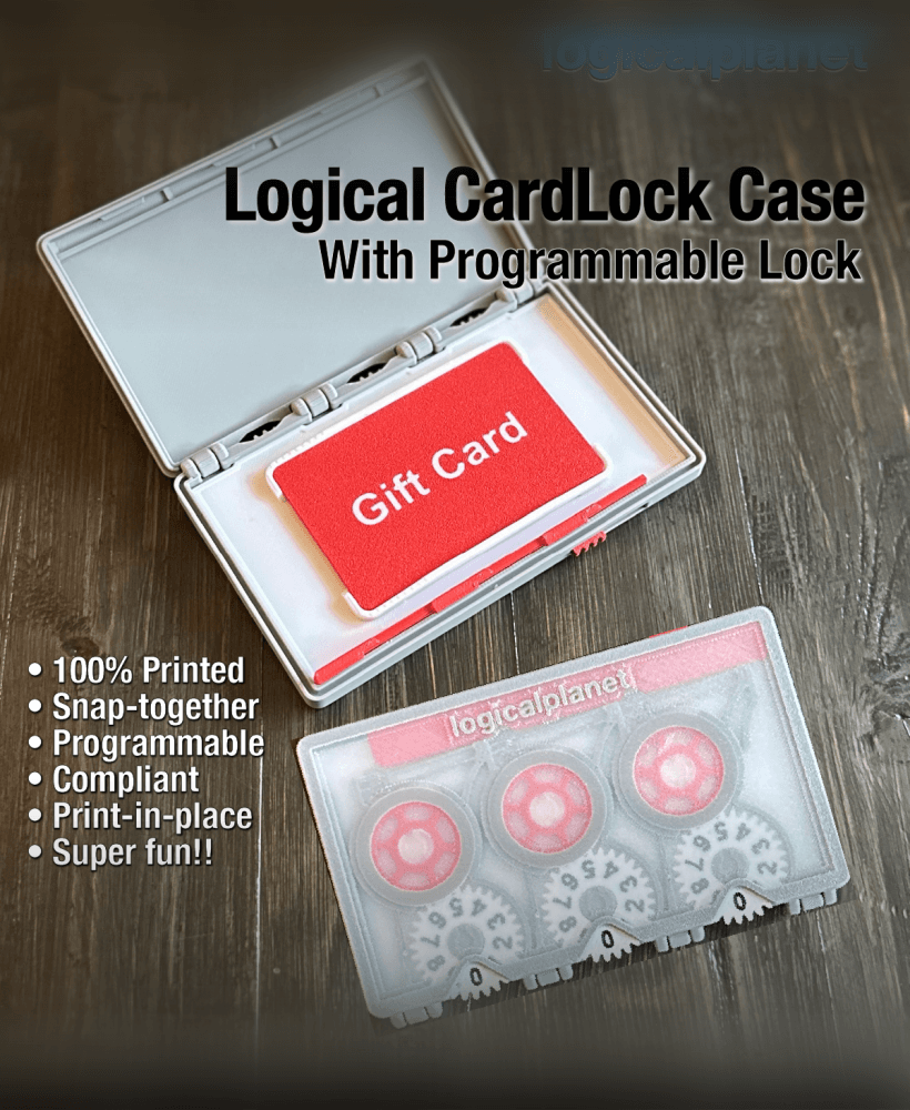 Logical CardLock Case - The Programmable Gift Card Case with a Twist 3d model