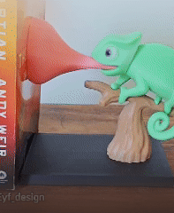 Chameleon Bookend 3d model