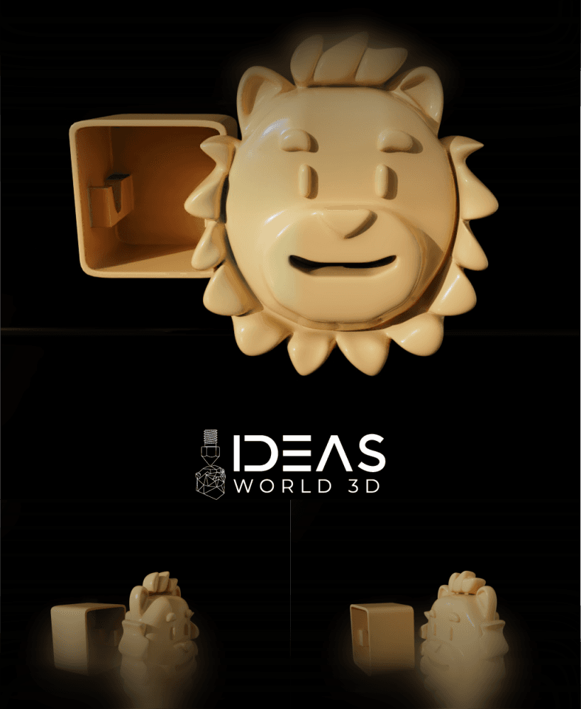 Lion toilet paper dispenser 3d model