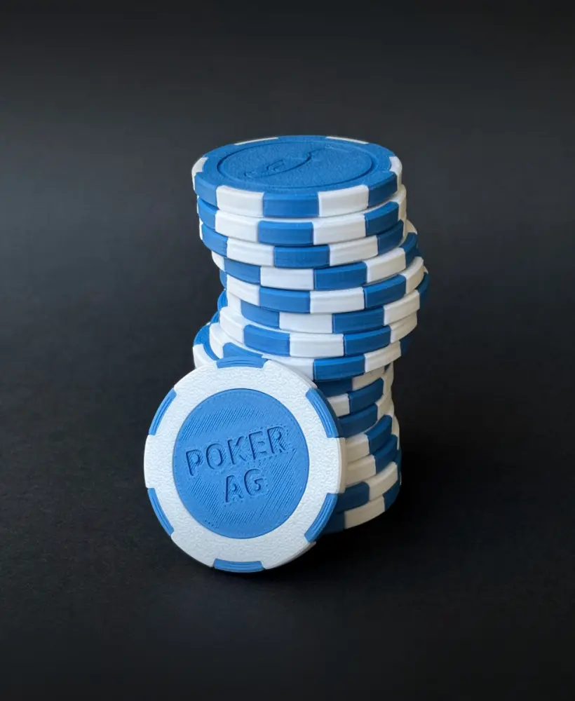 Yet another push-fit poker chip (39 mm) 3d model