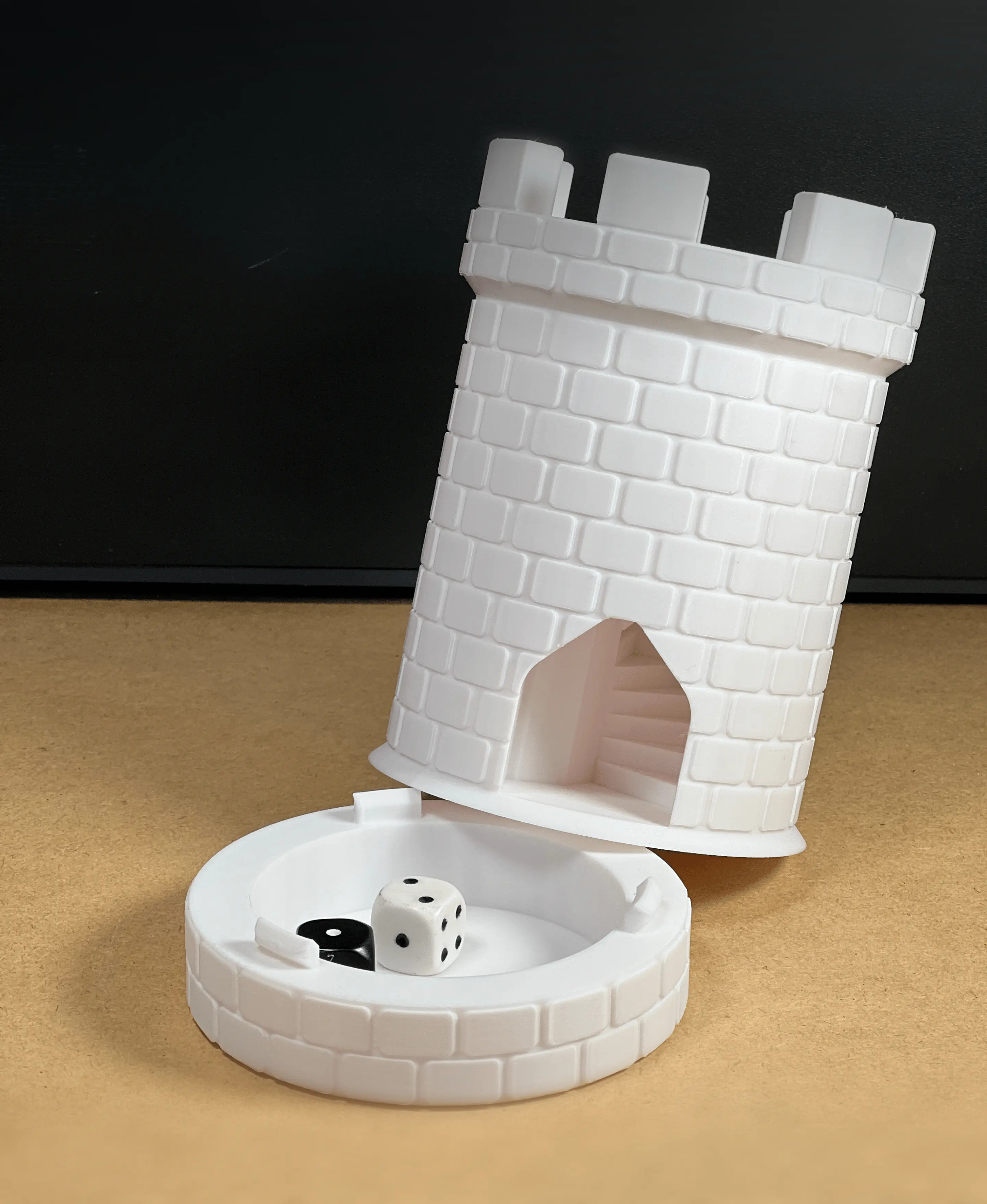 Turret Dice Tower With Hidden Storage Tray. 3d model