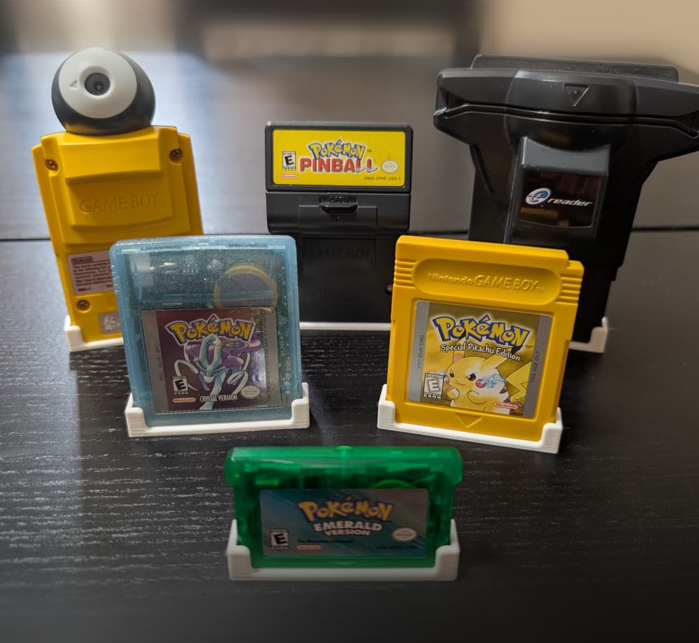 Game Boy Game Cartridge Display Stand (DMG, GBC, and GBA) 3d model