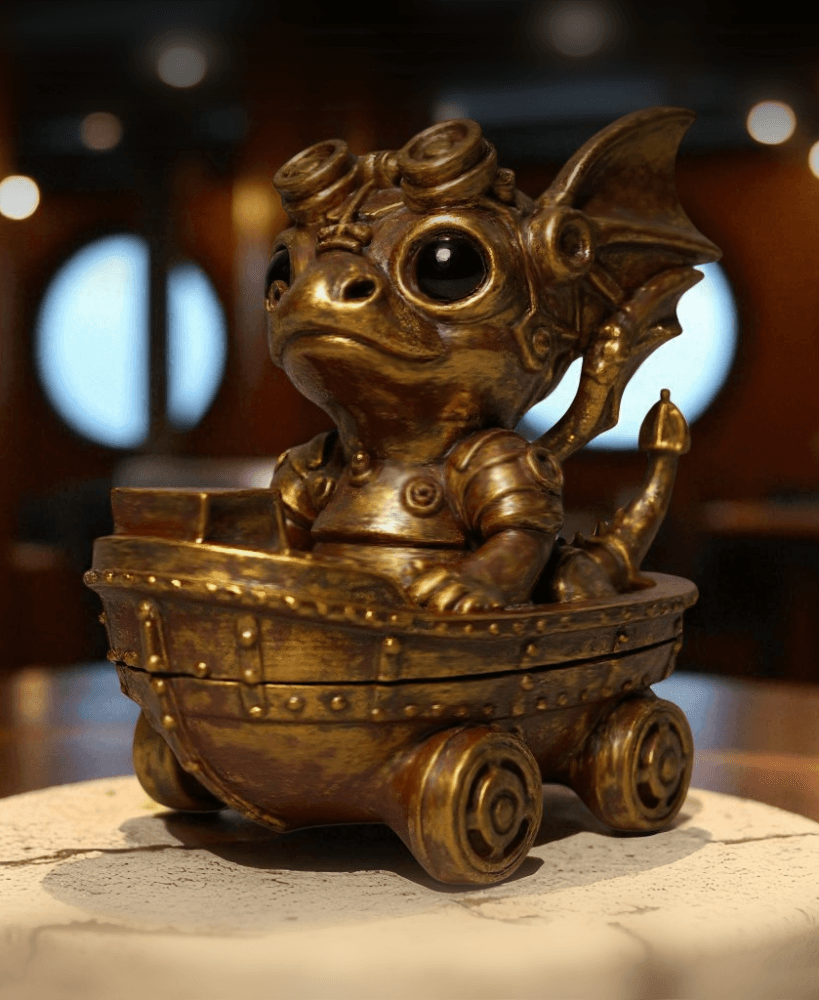 Steampunk Baby Dragon Vessel Jar 3d model