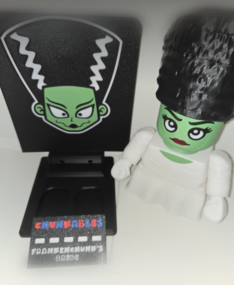 Bride of Frankenchunk Multicolor Nameplates and Backer 3d model